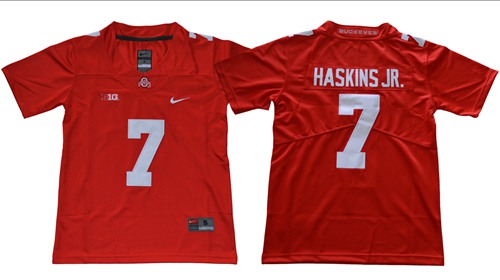 Buckeyes #7 Dwayne Haskins Jr Red Limited Stitched Youth NCAA Jersey